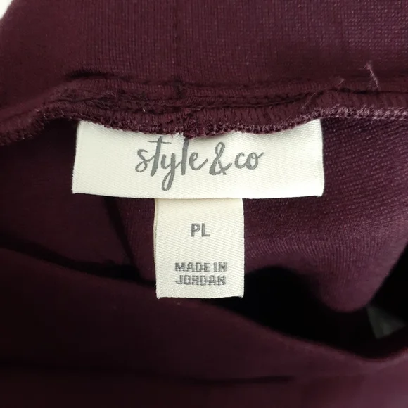 Style & Co Legging PL Mid Rise Cranberry 433 - Picture 5 of 6